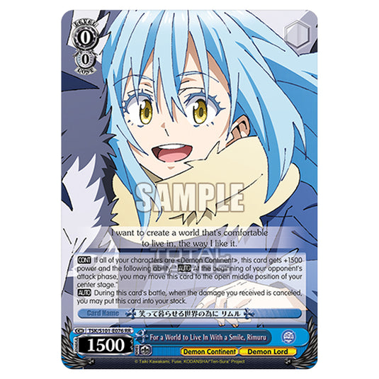 Weiss Schwarz - That Time I Got Reincarnated as a Slime Vol.3 - For a World to Live In With a Smile, Rimuru (RR) TSK/S101-E076