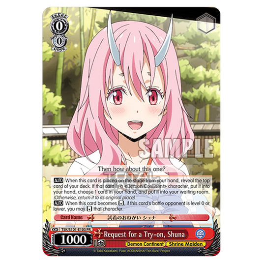 Weiss Schwarz - That Time I Got Reincarnated as a Slime Vol.3 - Request for a Try-on, Shuna (PR) TSK/S101-E103
