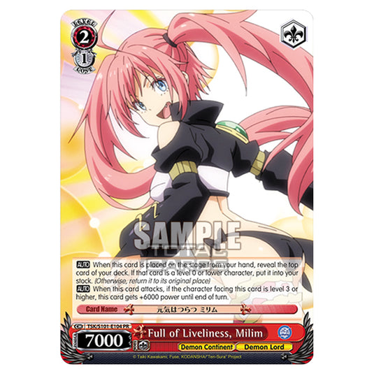 Weiss Schwarz - That Time I Got Reincarnated as a Slime Vol.3 - Full of Liveliness, Milim (PR) TSK/S101-E104