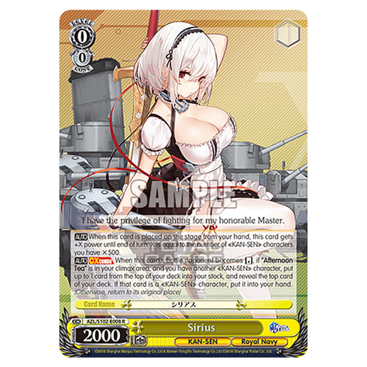 Weiss Schwarz - Azur Lane - Sirius (R) AZL/S102-E008