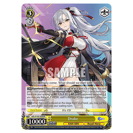 Weiss Schwarz - Azur Lane - Drake (R) AZL/S102-E009