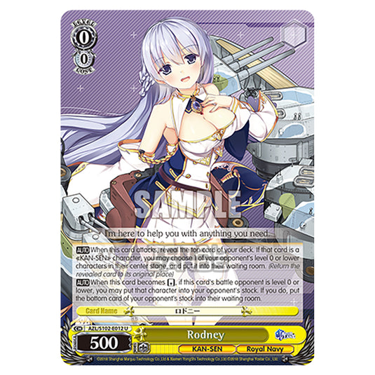 Weiss Schwarz - Azur Lane - Rodney (U) AZL/S102-E012