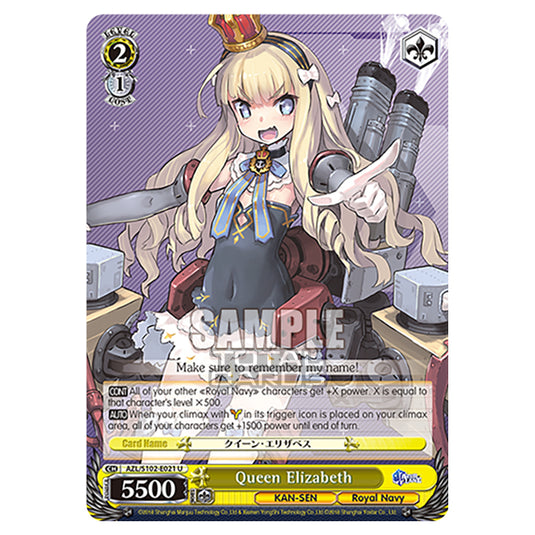 Weiss Schwarz - Azur Lane - Queen Elizabeth (U) AZL/S102-E021