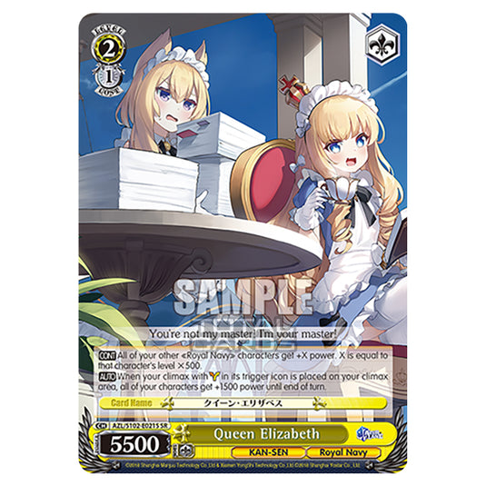 Weiss Schwarz - Azur Lane - Queen Elizabeth (SR) AZL/S102-E021S