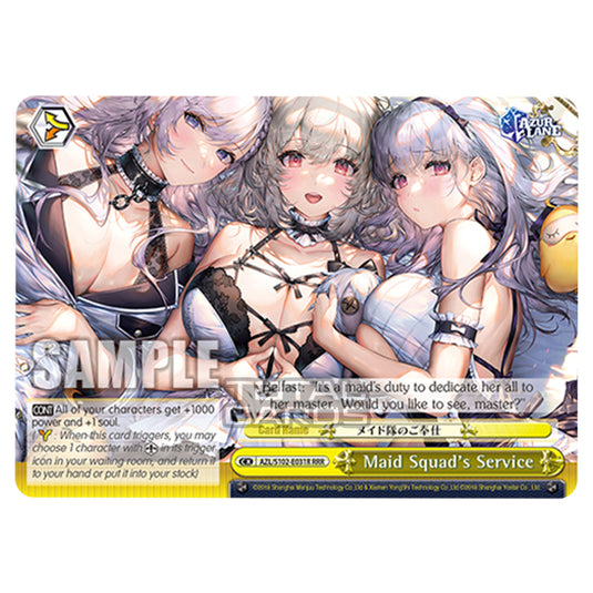 Weiss Schwarz - Azur Lane - Maid Squad's Service (RRR) AZL/S102-E031R