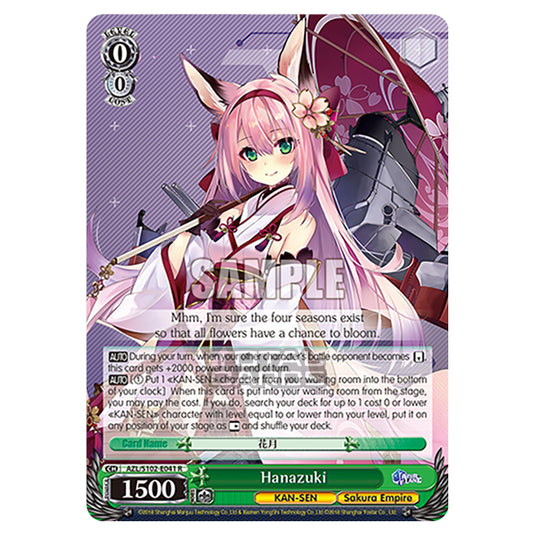 Weiss Schwarz - Azur Lane - Hanazuki (R) AZL/S102-E041