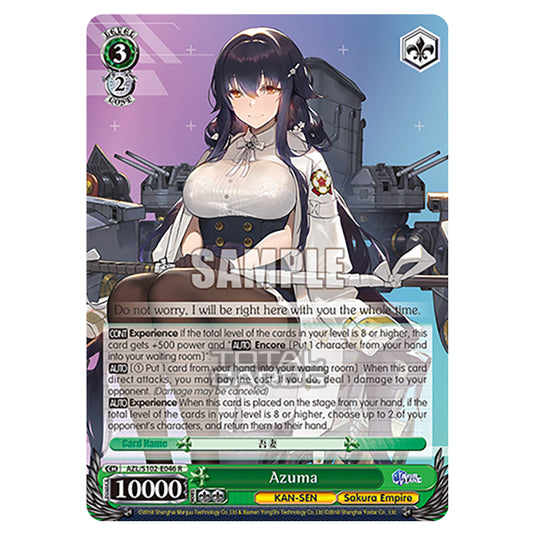 Weiss Schwarz - Azur Lane - Azuma (R) AZL/S102-E046