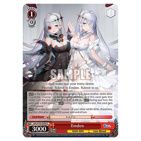 Weiss Schwarz - Azur Lane - Emden (C) AZL/S102-E090