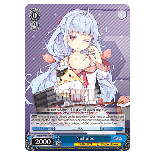 Weiss Schwarz - Azur Lane - Nicholas (R) AZL/S102-E104