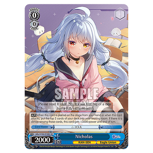 Weiss Schwarz - Azur Lane - Nicholas (SR) AZL/S102-E104S