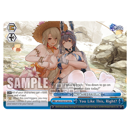 Weiss Schwarz - Azur Lane - You Like This, Right? (CC) AZL/S102-E138