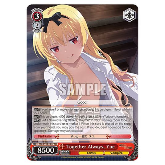 Weiss Schwarz - Arifureta - From Commonplace to World's Strongest - Together Always, Yue (RR) ARI/S103-E047