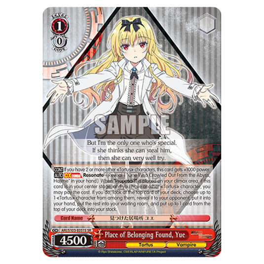 Weiss Schwarz - Arifureta - From Commonplace to World's Strongest - Place of Belonging Found, Yue (SR) ARI/S103-E051S