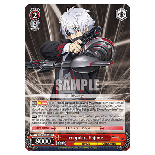 Weiss Schwarz - Arifureta - From Commonplace to World's Strongest - Irregular, Hajime (R) ARI/S103-E052