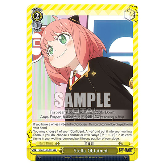 Weiss Schwarz - SPY x FAMILY - Stella Obtained (U) SPY/S106-E023