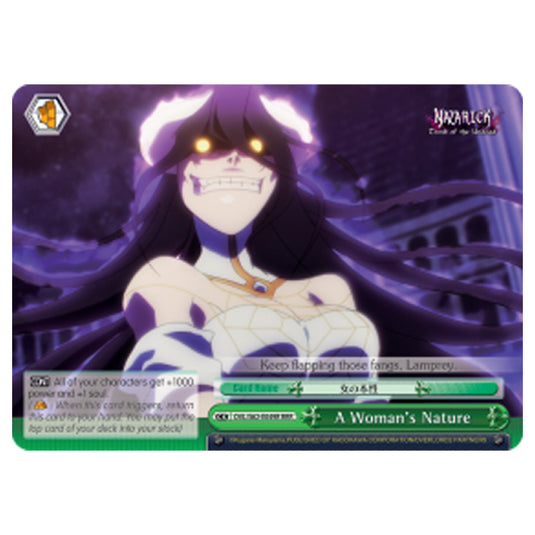Weiss Schwarz - Nazarick - Tomb of the Undead - A Woman's Nature (Triple Rare) OVL/S62-E049R