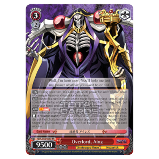 Weiss Schwarz - Nazarick - Tomb of the Undead - Overlord, Ainz (Double Rare) OVL/S62-E053