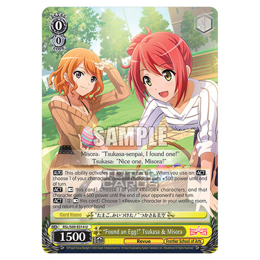 Weiss Schwarz - Revue Starlight - Re LIVE - "Found an Egg!" Tsukasa & Misora (U) RSL/S69-E014