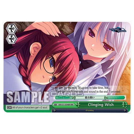 Weiss Schwarz - The Fruit of Grisaia - Clinging Wish (RRR) GRI/S72-E048R