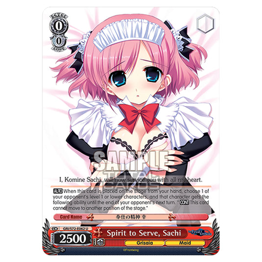 Weiss Schwarz - The Fruit of Grisaia - Spirit to Serve, Sachi (U) GRI/S72-E062