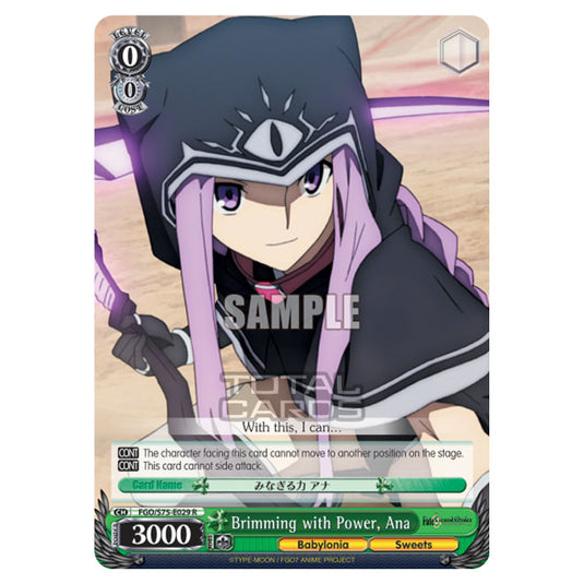 Weiss Schwarz - Fate/Grand Order Absolute Demonic Front: Babylonia - Brimming with Power, Ana (R) FGO/S75-E029