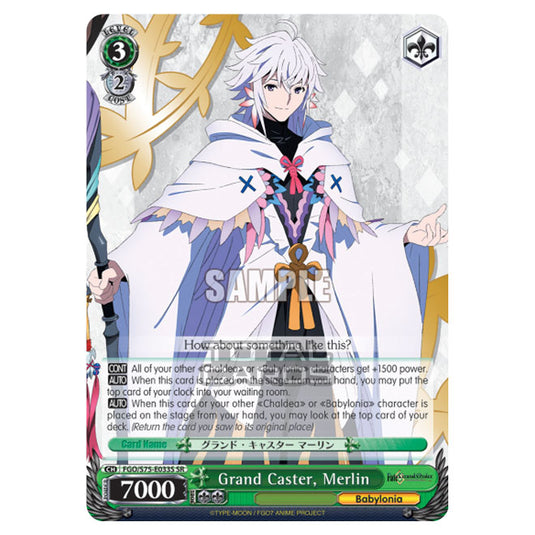 Weiss Schwarz - Fate/Grand Order Absolute Demonic Front: Babylonia - Grand Caster, Merlin (SR) FGO/S75-E033S