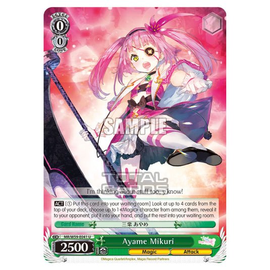 Weiss Schwarz - Magia Record - Puella Magi Madoka Magica Side Story - Ayame Mikuri (U) MR/W59-E041