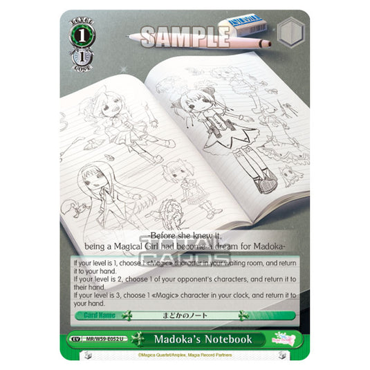 Weiss Schwarz - Magia Record - Puella Magi Madoka Magica Side Story - Madoka's Notebook (U) MR/W59-E052