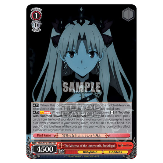 Weiss Schwarz - Fate/Grand Order Absolute Demonic Front: Babylonia - The Mistress of the Underworld, Ereshkigal (RR) FGO/S75-E052