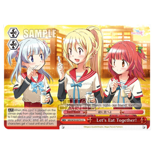 Weiss Schwarz - Magia Record - Puella Magi Madoka Magica Side Story - Let's Eat Together! (CC) MR/W59-E075
