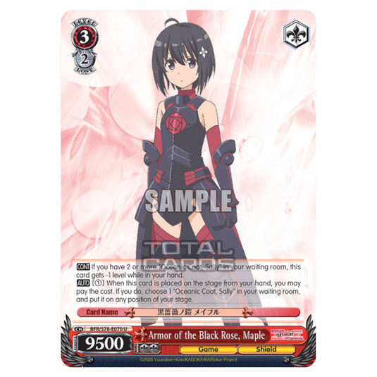 Weiss Schwarz - Bofuri - I Don't Want to Get Hurt, so I'll Max Out My Defense - Armor of the Black Rose, Maple (U) BFR/S78-E070