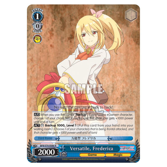 Weiss Schwarz - Bofuri - I Don't Want to Get Hurt, so I'll Max Out My Defense - Versatile, Frederica (R) BFR/S78-E086