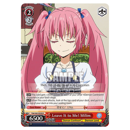 Weiss Schwarz - That Time I Got Reincarnated as a Slime Vol.2 - Leave It to Me! Milim (R) TSK/S82-E039