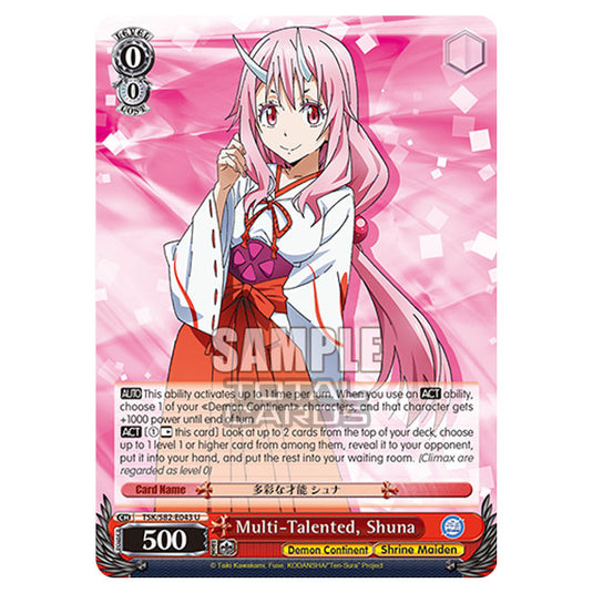 Weiss Schwarz - That Time I Got Reincarnated as a Slime Vol.2 - Multi-Talented, Shuna (U) TSK/S82-E043