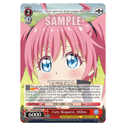 Weiss Schwarz - That Time I Got Reincarnated as a Slime Vol.2 - Cute Request, Milim (U) TSK/S82-E052