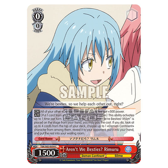 Weiss Schwarz - That Time I Got Reincarnated as a Slime Vol.2 - Aren't We Besties? Rimuru (C) TSK/S82-E054