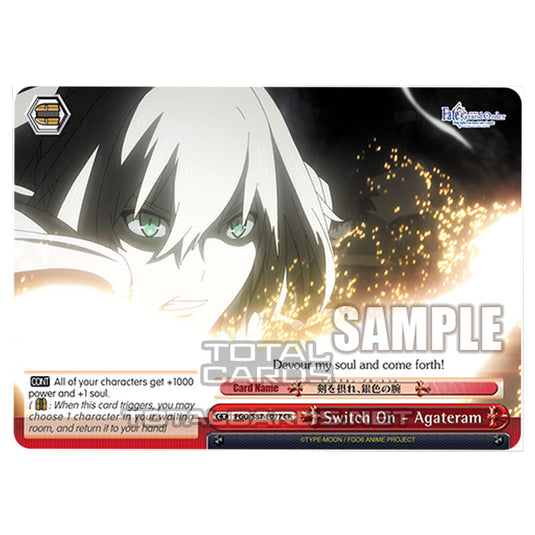Weiss Schwarz - Fate/Grand Order THE MOVIE - Divine Realm of the Round Table Camelot  - Switch On - Agateram (CR) FGO/S87-E077