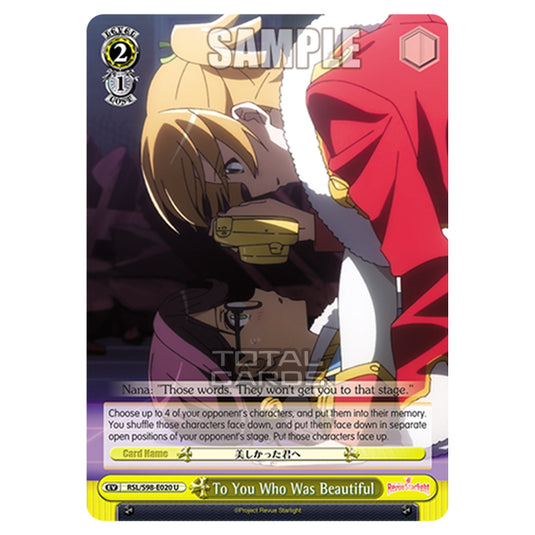 Weiss Schwarz - Revue Starlight The Movie - To You Who Was Beautiful (U) RSL/S98-E020