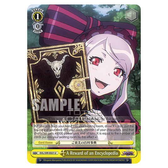 Weiss Schwarz - Nazarick: Tomb of the Undead Vol.2 - A Reward of an Encyclopedia (U) OVL/S99-E021