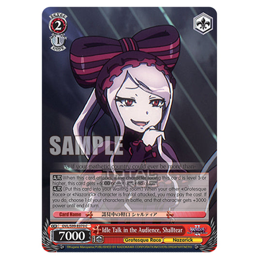 Weiss Schwarz - Nazarick: Tomb of the Undead Vol.2 - Idle Talk in the Audience, Shalltear (C) OVL/S99-E070
