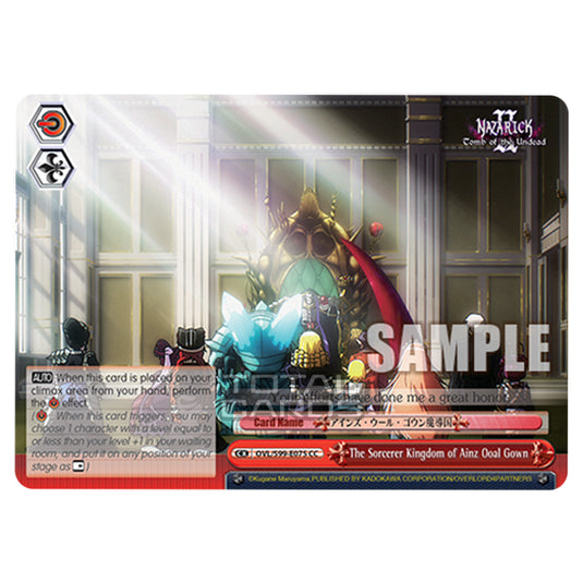 Weiss Schwarz - Nazarick: Tomb of the Undead Vol.2 - The Sorcerer Kingdom of Ainz Ooal Gown (CC) OVL/S99-E075