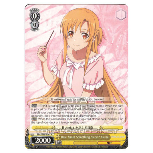 Weiss Schwarz - Sword Art Online Alicization - How About Something Sweet? Asuna (Double Rare) SAO/S65-E007