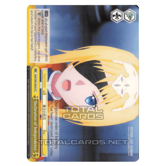 Weiss Schwarz - Sword Art Online Alicization - Declaration of Independence (Triple Rare) SAO/S65-E024R