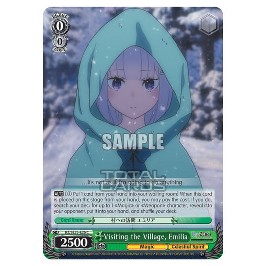 Weiss Schwarz - Re:ZERO - Starting Life in Another World - The Frozen Bond - Visiting the Village, Emilia (C) RZ/SE35-E26