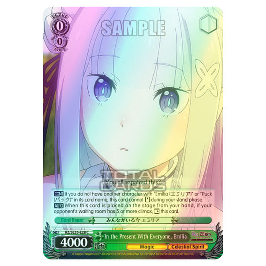 Weiss Schwarz - Re:ZERO - Starting Life in Another World - The Frozen Bond - In the Present With Everyone, Emilia (C) RZ/SE35-E28 (Foil)
