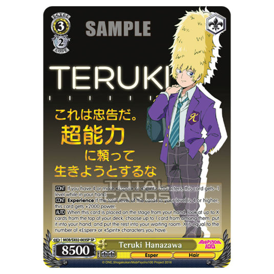 Weiss Schwarz - Mob Psycho 100 - Teruki Hanazawa (Super Rare) MOB/SX02-003SP