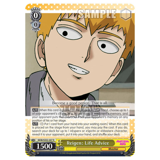 Weiss Schwarz - Mob Psycho 100 - Reigen: Life Advice (Rare) MOB/SX02-007