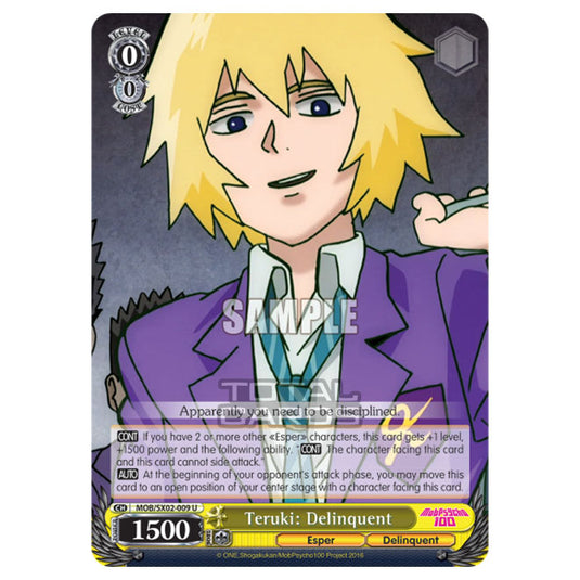 Weiss Schwarz - Mob Psycho 100 - Teruki: Delinquent (Uncommon) MOB/SX02-009