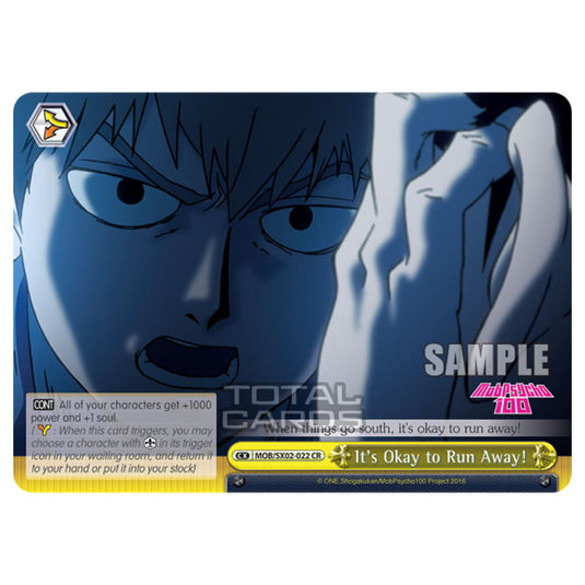 Weiss Schwarz - Mob Psycho 100 - It's Okay to Run Away! (Climax Rare) MOB/SX02-022