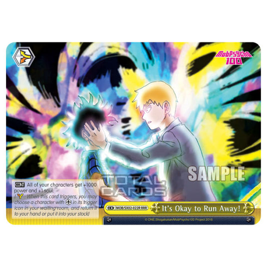 Weiss Schwarz - Mob Psycho 100 - It's Okay to Run Away! (Triple Rare) MOB/SX02-022R